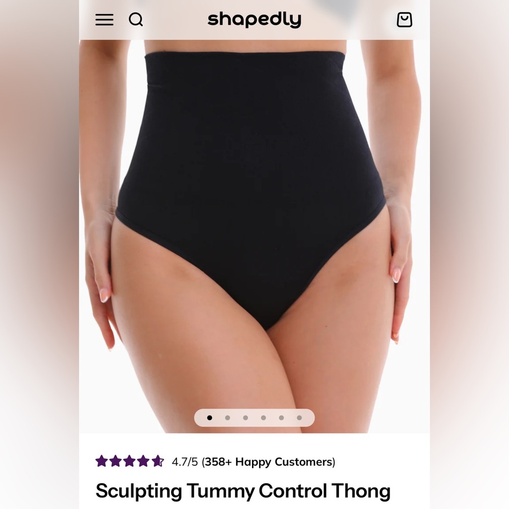 Sculpting tummy control thong